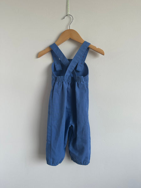Vintage Sears Blue Airplane Overalls • 6-12 months