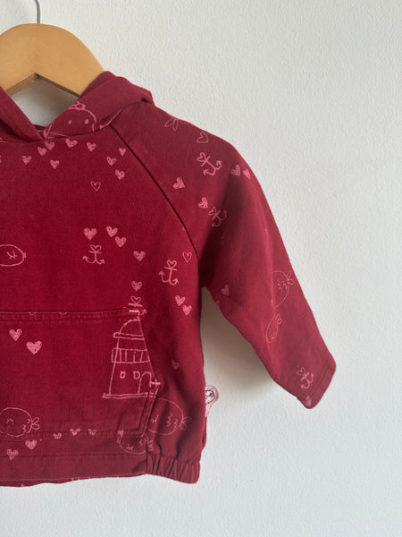 Souris Mini Red Heart Aquatic Hoodie • 9-12 months
