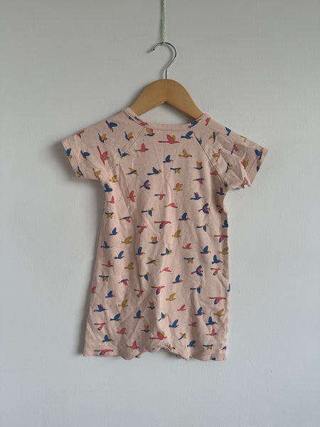 Red Caribou Bird Short Romper • 12-18 months