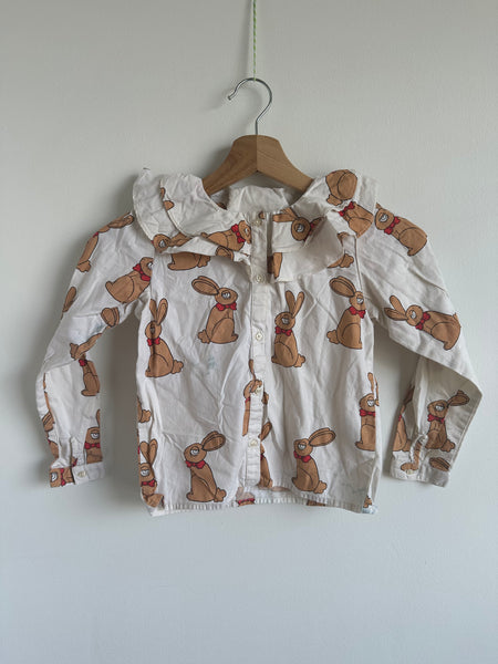 Mini Rodini Bunny Colared Button up • 5-6 years