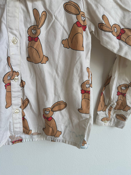 Mini Rodini Bunny Colared Button up • 5-6 years