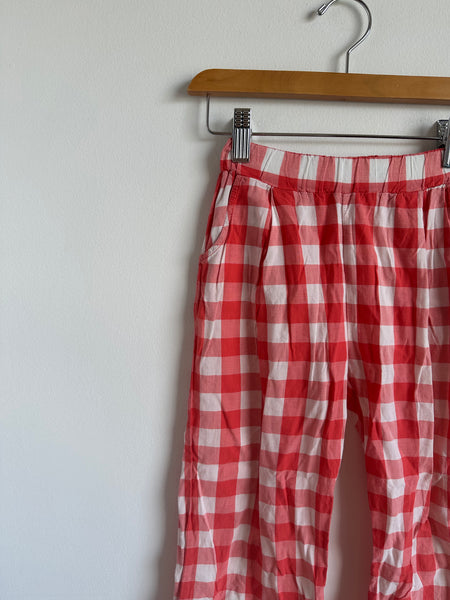 The Campamento Red Checkered Pants • 5-6 years