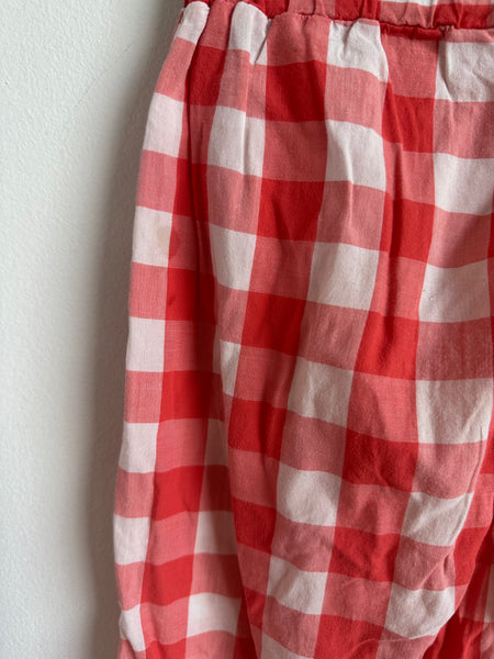 The Campamento Red Checkered Pants • 5-6 years