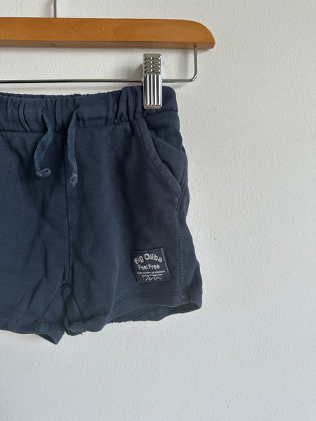 Zara Navy "Big Olita Feel Free" Shorts • 12-18 months