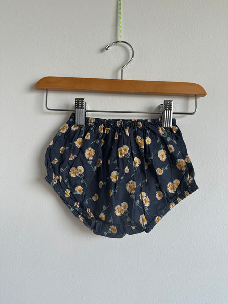Petits Vilains Navy Daisy Floral Bloomer • 18-24 months
