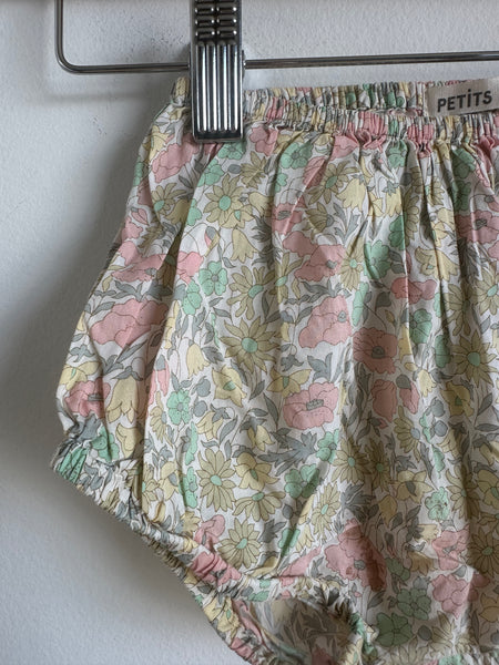 Petits Vilains Pastel Floral Bloomer • 18-24 months