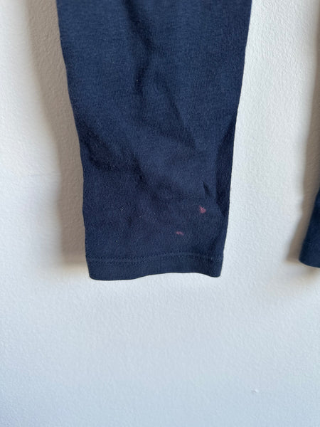 Petits Vilains Navy Leggings • 4-5 years