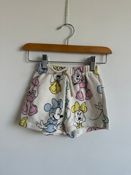 Zara Mini Mouse Terry Shorts • 2-3 years