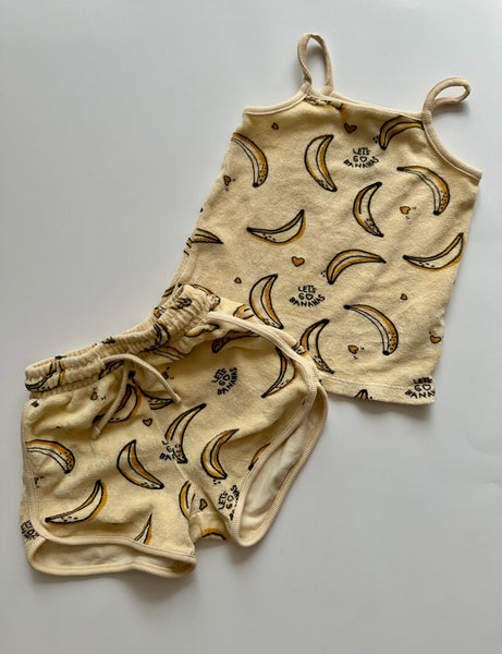 Zara Let's Go Bananas Terry Tank and Short Set • 18-24 months