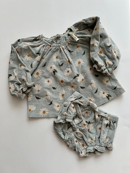 Wild Wawa Blue Daisy Corduroy Set • 18-24 months
