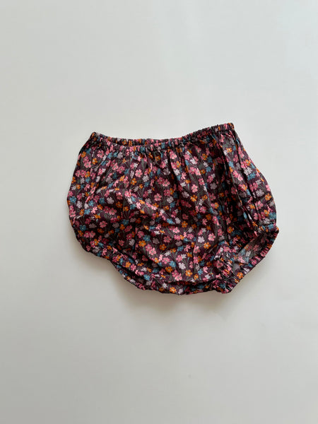 Petits Vilains Maroon Purple Dress and Bloomers • 18-24 months