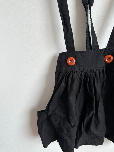 Nest and Nurture Black Suspender Skirt • 4 years