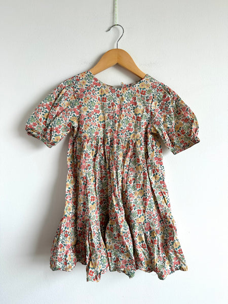 Petits Vilains Autumn Floral Tiered Dress • 4-5 years