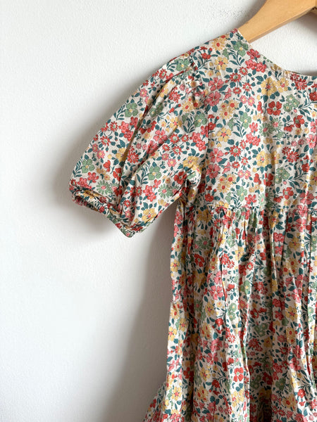 Petits Vilains Autumn Floral Tiered Dress • 4-5 years