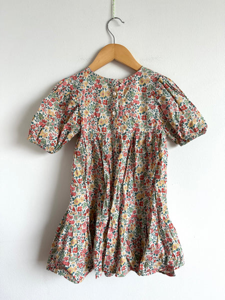 Petits Vilains Autumn Floral Tiered Dress • 4-5 years