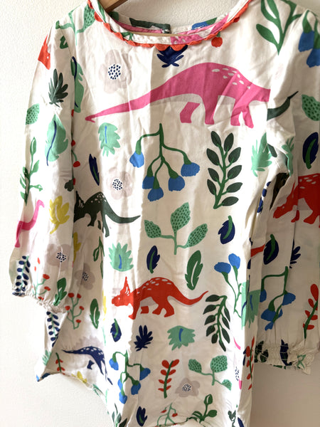 Mini Boden Long sleeve Dino Dress • 6-7 years