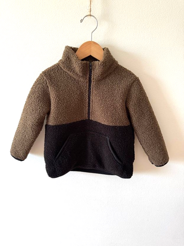 Tiny Button Apparel Teddy Quarter Zip • 2 years