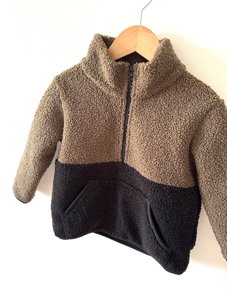 Tiny Button Apparel Teddy Quarter Zip • 2 years