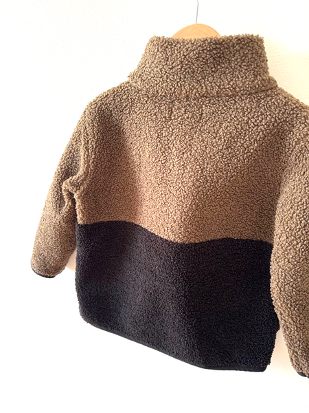 Tiny Button Apparel Teddy Quarter Zip • 2 years