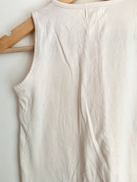 The Simple Folk Cream Button Up Tank Romper • 18-24 months