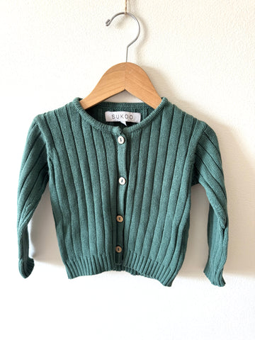 Sukoo Green Knit Cardigan • 1 year