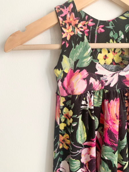 Bella's Babes Black Floral Romper  • 1-2 years