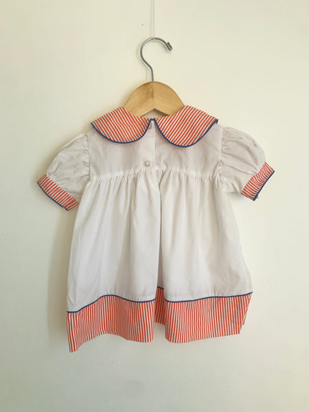Vintage Striped Sailor Collared Dress • 1-3 years