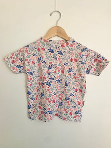 NEW Nudnik Blue and Pink Floral T-Shirt • 2-4 years