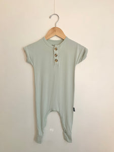 Belanj Green/Blue Cap Sleeve Romper • 6-12 months