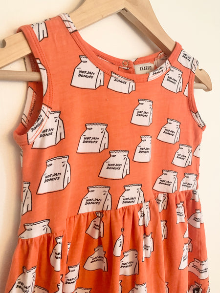 Anarkid Orange Donut Dress • 4-5 years