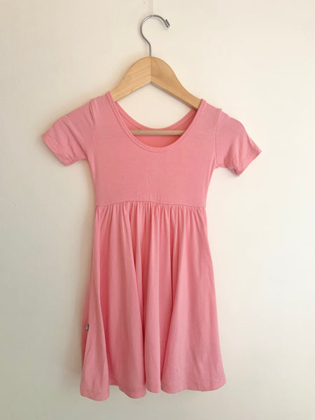 Kyte Pink Short Sleeve Bamboo Dress PLAY CONDITION • 18 months - 3 years