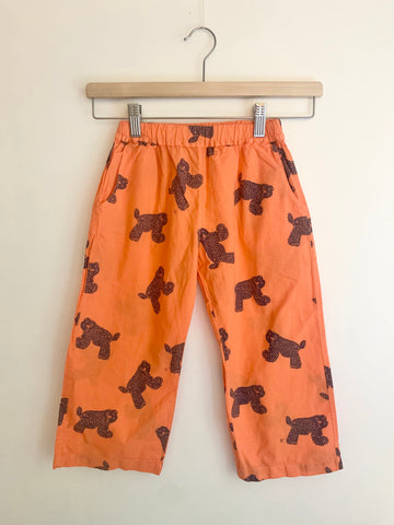 NEW Bobo Choses Orange Big Cat Pants • 4-6 years