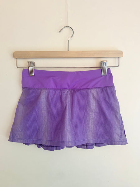 Iviva Sparkly Pleated Purple Skort • 7-8 years