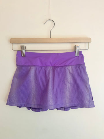Iviva Sparkly Pleated Purple Skort • 7-8 years