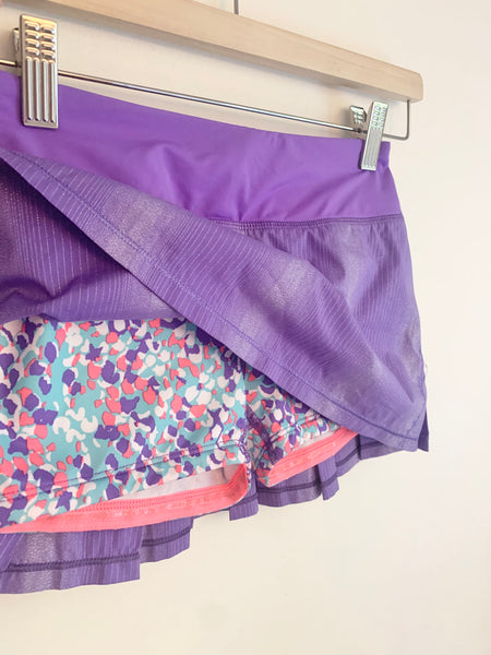 Iviva Sparkly Pleated Purple Skort • 7-8 years
