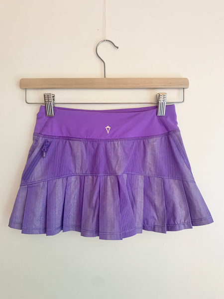Iviva Sparkly Pleated Purple Skort • 7-8 years