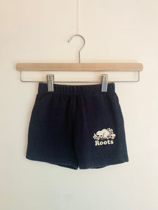 Roots Navy Blue Sweat Shorts • 2-3 years
