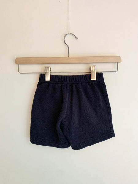 Roots Navy Blue Sweat Shorts • 2-3 years