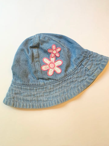 Vintage Disney Flower Embroidery Bucket Hat • 6-12 months