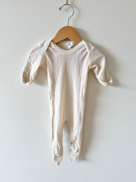 Kate Quinn Ribbed Cotton Footie Romper • 0-3 months