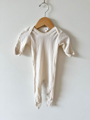 Kate Quinn Ribbed Cotton Footie Romper • 0-3 months