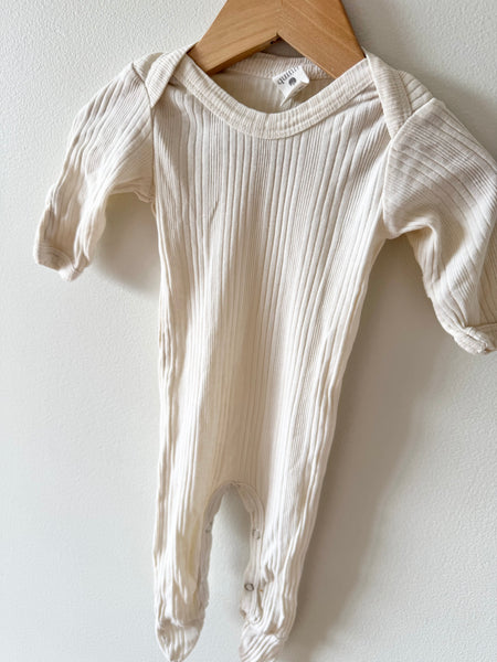 Kate Quinn Ribbed Cotton Footie Romper • 0-3 months