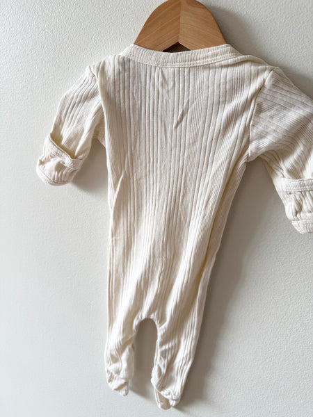 Kate Quinn Ribbed Cotton Footie Romper • 0-3 months