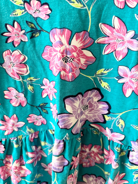 Bonds Long Sleeve Blue Floral Dress • 18-24 months