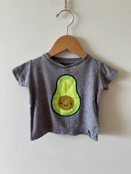 Whistle and Flute Avocado Grey T-Shirt • 6-12 months