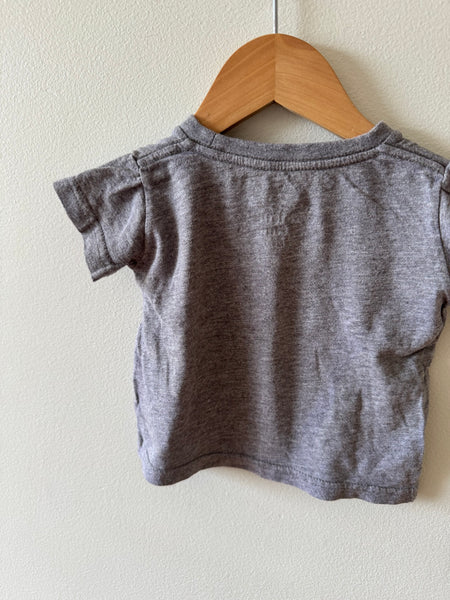 Whistle and Flute Avocado Grey T-Shirt • 6-12 months