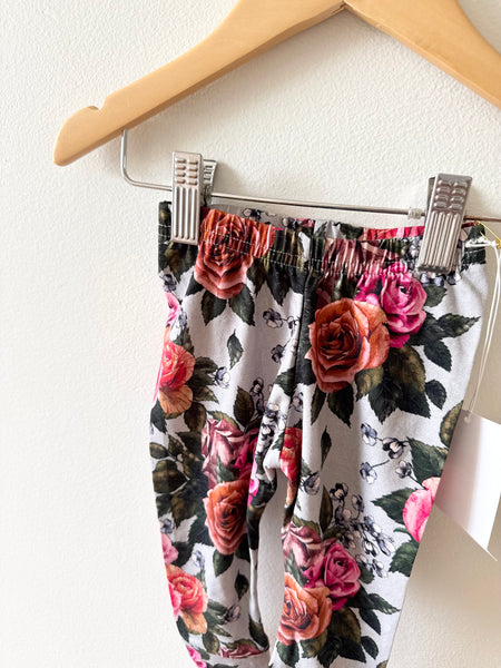 NEW Little and Lively Watercolour Floral Leggings • 3-6 months