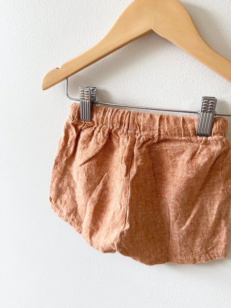Haven Orange Cotton Shorts • 1-2 years