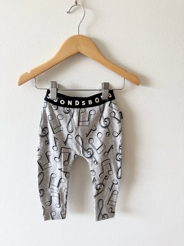 NEW Bonds Music Note Ribbed Leggings • 6-12 months