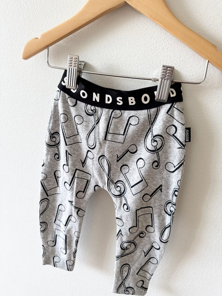 NEW Bonds Music Note Ribbed Leggings • 6-12 months